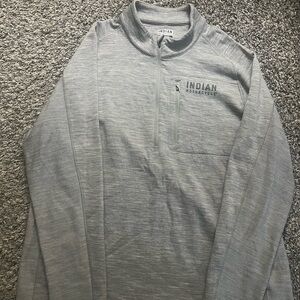 Indian Motorcycle Men’s Merino Zip-Up Sweater - Gray
